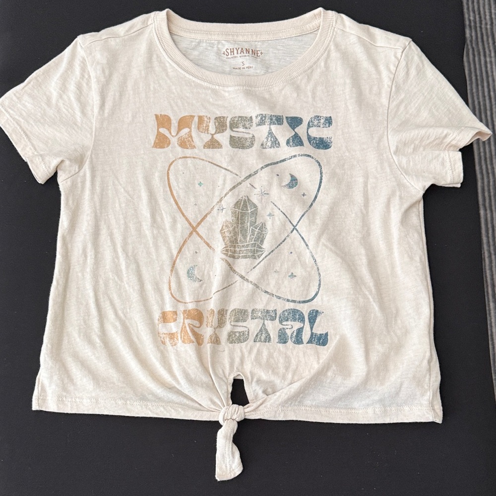 Shyanne- Mystic Crystal Tie-Front Tee